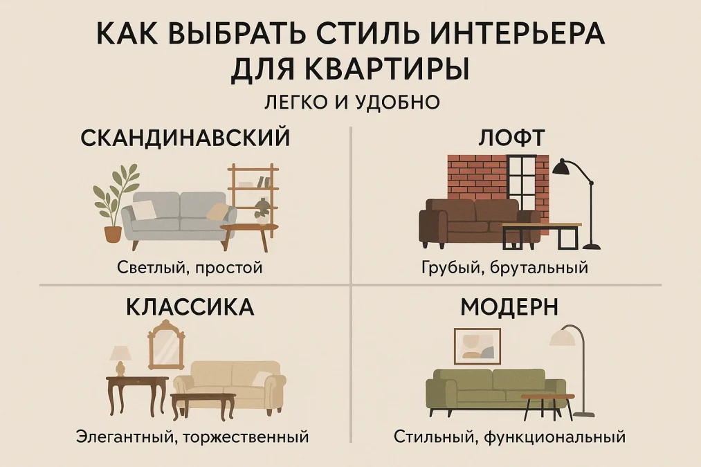Как выбрать стиль интерьера для квартиры легко и удобно